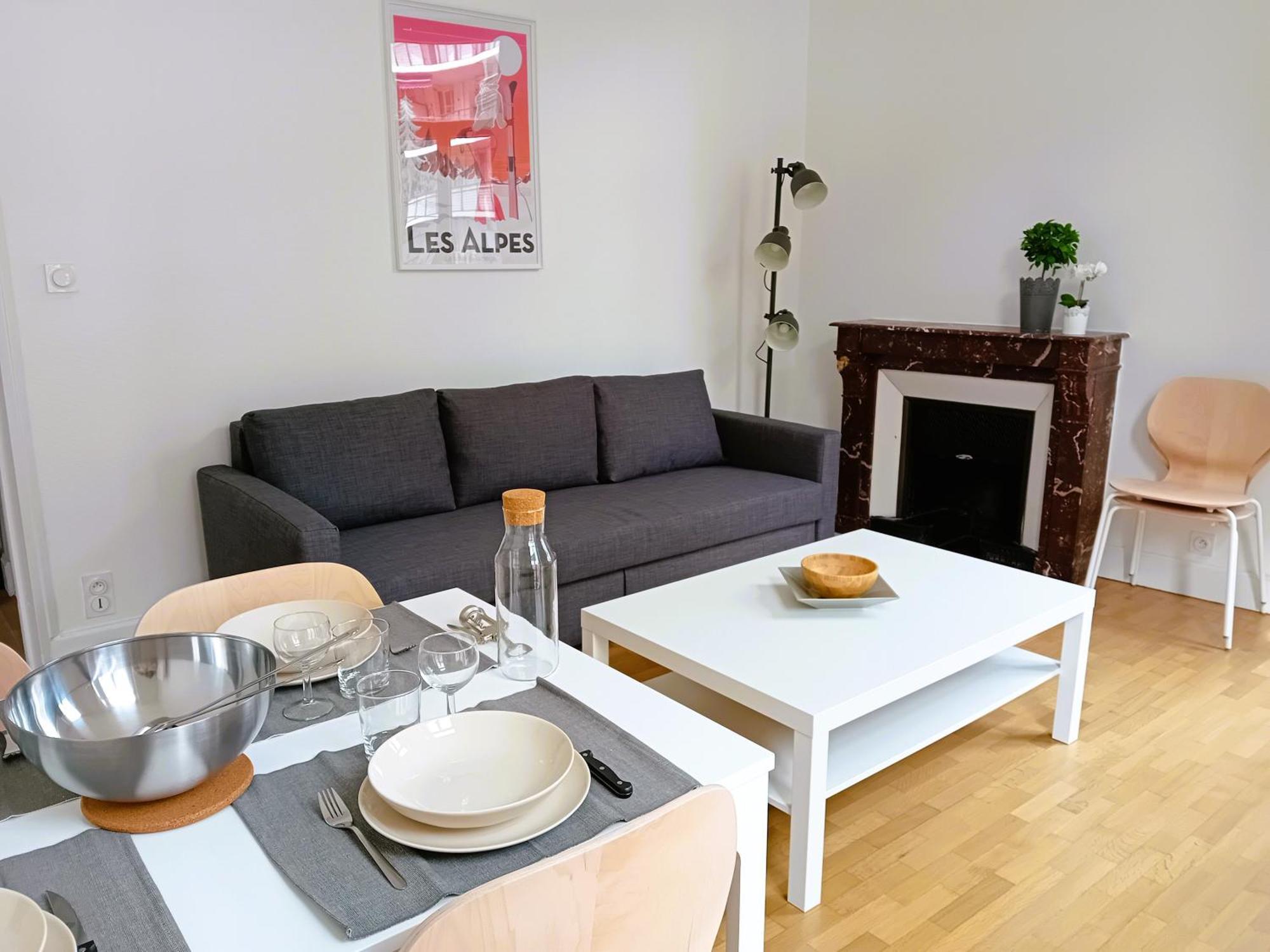 102 - Appart Renove Avec Grand Salon Et 1 Chambre - Tram Et Clinique Mutualiste A 1 Min Гренобль Экстерьер фото
